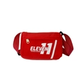 Borsa a tracolla sportiva rossa per bambini con scritte Eleven 11 e tessuto nylon - Rosso