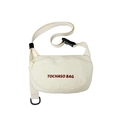 Kinder Bauchtasche in Creme aus Nylon mit rotem TOCHASO BAG Aufdruck und Gurt - Weiß