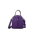 Kids minimalist purple shell crossbody bag with durable nylon and adjustable strap - Purple