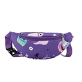 Kids purple Halloween fanny pack with cartoon ghosts, pumpkins and adjustable strap - Purple Pumpkin