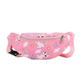Sac banane rose pour enfants avec licorne, sangle réglable et fermeture éclair en métal - Cheval Rose