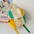Sac à dos patchwork contrasté beige, jaune et vert avec rabat à cordon de serrage - Sac Seul / Light jaune