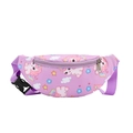 Sac de poitrine en nylon rose violet pour enfants avec jolis motifs licorne et étoiles - Poney Violet Clair