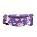 Sac banane violet en nylon pour enfants avec motifs mignons de licorne et d'étoile - Poney Violet
