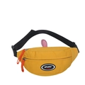 Gelbe Kinder-Gürteltasche aus Canvas mit schwarzem Gurt und Sport-Fashion-Aufnäher - Gelb