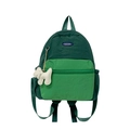 Waterdichte nylon schoolrugzak voor kinderen in groen met een schattige hondenhanger - Groen
