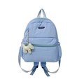 Lichtblauwe kinderrugzak met schattige honden hanger en duurzame nylon materiaal - Blauw