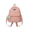 Roze nylon rugzak voor kinderen met hondenhanger voor school en outdoor-activiteiten - Roze