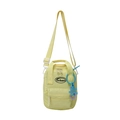 Light yellow mini crossbody bag for kids with adjustable strap and puzzle charm - Yellow