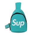 Marsupio sportivo azzurro per bambini con lettere bianche e tracolla regolabile trendy - Verde