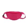 Sac de poitrine fuchsia pour enfants avec motif cœur surpiqué et sangle réglable - Rose rouge