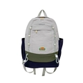 Zaino per bambini color-block grigio chiaro, verde scuro e blu navy con tasche a coulisse - Grigio Grande