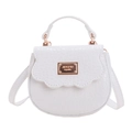 Mini bolso blanco para niña con grabado de cocodrilo y correa de hombro ajustable - Blanco