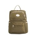 Zaino per bambini verde oliva in nylon con tasca frontale e scomparti laterali - Verde Mimetico