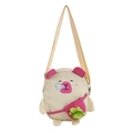 Simpatica borsa a tracolla Capybara bianco crema con peluche di tartaruga verde - Bianco Stile 1