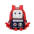 Roter Roboter-Panda-Rucksack für Kinder mit großem Fassungsvermögen und kreativem Design - Rot