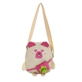 Borsa a tracolla Capybara bianco crema con ciondolo tartaruga e cinturino rosa - Bianco Stile 2