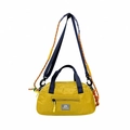Kids outdoor yellow nylon duffel bag with navy blue straps and mountaineering buckle - Yellow