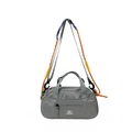 Kids grey outdoor crossbody travel bag with colorful braided paracord shoulder strap - Gray