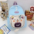 Light blue cartoon backpack with 3D animal tail and star details on white pegboard - Blue