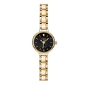 Elegant gold alloy bracelet watch for women featuring a black starry dial and quartz movement - Gold Case Black Dial