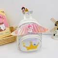 White mini kids backpack featuring pink sequin angel wings and crown with Sweet lettering - White