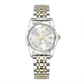 GEDI luxury two-tone gold and silver stainless steel quartz watch with crystal indices - Gold & Silver