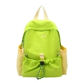 Mochila impermeable verde neón y amarilla para niños de escuela y senderismo al aire libre - Verde