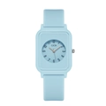 Orologio impermeabile in silicone azzurro con quadrante numerico chiaro e stile minimal - Blu