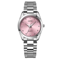 Orologio GEDI al quarzo con quadrante rosa e cinturino in acciaio inossidabile - Cassa Argento Quadrante Rosa