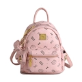 Mini sac à dos rose pour filles avec motifs chats de dessins animés et détails dorés - Avec Pendentif / Rose Clair