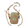 Petit sac bandoulière en nylon pour enfants avec design color-block et logo de montagne - Kaki