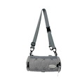 Borsa a tracolla cilindrica grigia da bambino con corda elastica e tracolla regolabile - Grigio