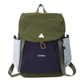 Mochila de senderismo infantil en verde oliva y azul marino con correas anchas - Verde