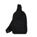 Sac de poitrine noir pour enfants en nylon avec bandoulière réglable pour le sport - Petit / Noir