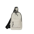 Sac de poitrine blanc en nylon pour enfants avec sangles réglables et zips noirs - Petit / Blanc
