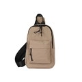 Sac de poitrine minimaliste kaki pour enfants avec bandoulière noire et fermeture éclair - Petit / Kaki