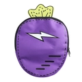 Purple carrot-shaped children backpack with yellow leaves for badminton and tennis rackets - Purple