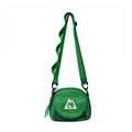 Borsa a tracolla per bambini in nylon verde leggero con cinturino e logo montagna - Verde