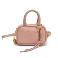 Mini sac bandoulière rose pour enfants avec lettrage embossé et breloque dorée - Rose Avec Pendentif Clé