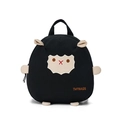 Zaino carino a forma di pecora nera per bambini in tela resistente per la scuola materna - Nero
