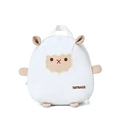 Sac à dos mignon agneau blanc pour tout-petits avec oreilles brunes et détails brodés - Blanc