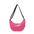 Rosafarbene Nylon-Halbmond-Umhängetasche mit verstellbarem Gurt für Kinder und Damen - Rosa