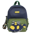 Zaino per bambini elicottero 3D con ciondolo a bambola carina per la scuola materna - Con Ciondolo / Blu scuro