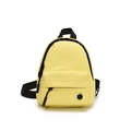 Mini sac à bandoulière jaune vif pour enfants avec fermetures éclair noires et logo - Jaune
