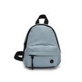 Sac bandoulière enfant bleu clair avec sangles noires et badge de mode détaillé - Rose bonbon