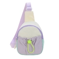 Riñonera infantil colorida con cordón ajustable y correa de hombro color violeta - Morado