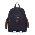 Cartoon Pinguin Rucksack aus schwarzem Canvas für Kinder mit niedlichen Augen und Reißverschluss - Groß / Schwarz