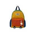 Kids colorful color-block backpack with large capacity and lightweight nylon design - Small / Yellow
