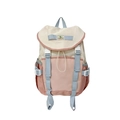 Chic multi-color kids backpack in cream, pink and blue with drawstring closure - Large / Pink